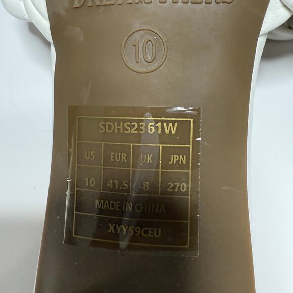 Dream Pairs Womens‎ White Braided Slip On Sandals Size 10 - Picture 10 of 10